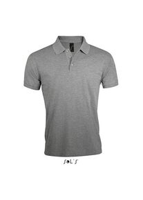 Werbeartikel PRIME HERREN POLO 200g | grau melange 2 | mit Logo bedrucken