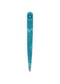Hausmann Pinzette schräg Swarovski türkis