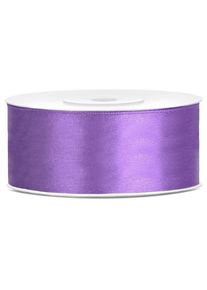 partydeco Ruban satin lilas 25m largeur 25mm