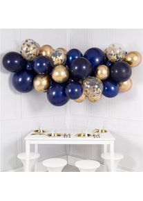 Ballongirlande dunkelblau-gold