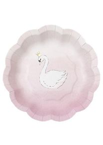 Talking Tables 12 assiettes en papier Elegant Swan 18cm
