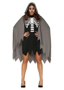 Gezacktes Skelett Damenkostüm