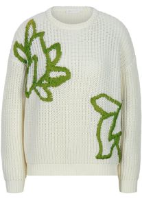 Peter Hahn St. Emile - Rundhals-Pullover, weiss, Gr. 46, Baumwolle