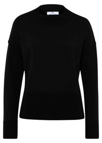 Peter Hahn - Rundhals-Pullover, schwarz, Gr. 38, Schurwolle