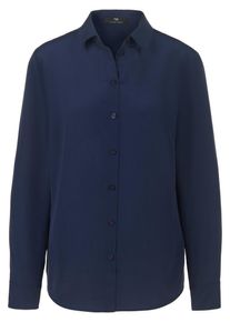 Peter Hahn - Bluse aus 100% Seide, blau, Gr. 48, Seide