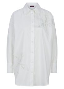 Talbot Runhof X PETER HAHN - Long-Bluse, weiss, Gr. 38, Baumwolle