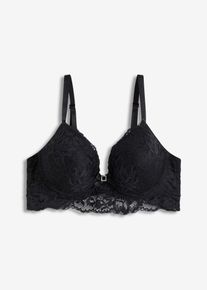 Schalen-BH mit zarter Spitze in schwarz, Grösse 75B, bonprix