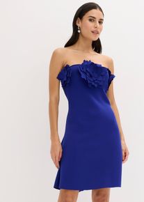 Bandeau-Kleid aus fester Scuba-Qualität in blau, Grösse 46, bonprix