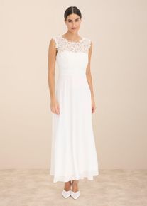 Abend-Maxikleid mit Spitze in weiss, Grösse 36, bonprix