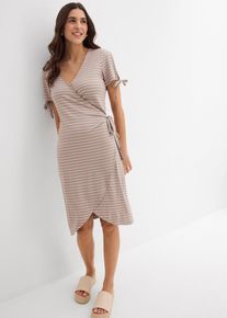 Wickelkleid aus flie&szlig;endem Viskose-Elasthan-Mix in rosa, Gr&ouml;sse 48/50 (XL), bonprix