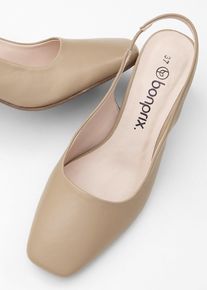 Sling Pumps in beige, Grösse 42, bonprix
