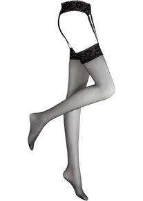 Bas porte-jarretelle 20den en noir, Taille 40/42 (M), bonprix