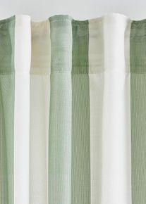 Vorhang mit Streifen und recyceltem Polyester (1er Pack) in grün, 145x140 cm, bonprix