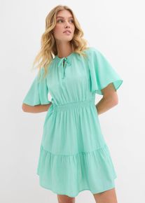 Minikleid aus flie&szlig;endem Viskose-Mix in gr&uuml;n, Gr&ouml;sse 44, bonprix