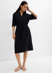 Kaftan-Kleid aus feiner Viskose in schwarz, Gr&ouml;sse 38, bonprix