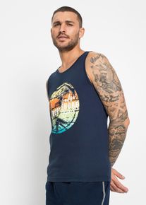 Tanktop (2er Pack) in blau, Grösse 52/54 (L), 100% Baumwolle, bonprix