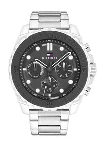 Tommy Hilfiger, Hommes Montre à affichage analogique 'MORGAN', noir / argent