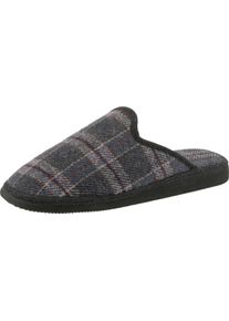 Herren Pantoffel grau-kariert