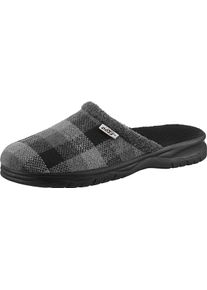 Herren Pantoffel grau-kariert