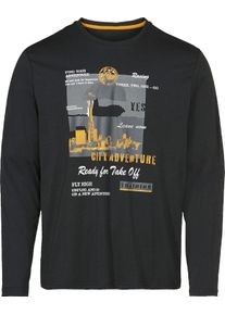 Catamaran Herren Langarmshirt mit Frontdruck graphit-bedruckt
