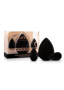 LUVIA COSMETICS Make-up Schwamm, (Set, 3 tlg.) schwarz 3 Make-up Schwämme im Set für Foundation, Concealer und Puder