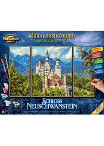 Schipper Malen nach Zahlen &raquo;Meisterklasse Triptychon - Schloss Neuschwanstein&laquo;, Made in Germany bunt