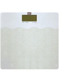 MSV Personenwaage »WAVE«, hochwertige Personenwaage aus Hartglas beige