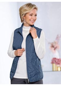 WITT Damen Steppweste mit leichter Wattierung, jeansblau, Gr&ouml;&szlig;e 50, 100% Polyester. Wattierung: 100% Polyester