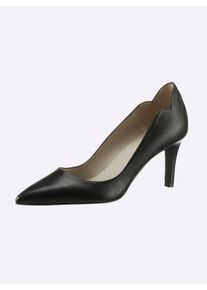 Heine Witt Damen Pumps, schwarz, Größe 42, 100% Ziegenleder