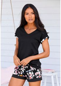 s.Oliver Witt Damen Shorty, schwarz, Größe 36/38, 50% Baumwolle, 50% Viskose