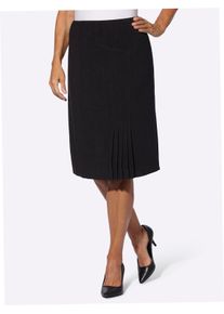 WITT Damen Faltenrock in schmaler Schnittform, schwarz, Größe 54, 63% Polyester, 33% Viskose, 4% Elasthan