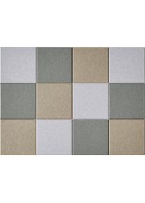 Akustik-Wandfliese, HxB 300 x 300 mm, je 4 x beige, hellgrau, dunkelgrau, VE 12 Stk eurokraft basic