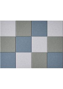Akustik-Wandfliese, HxB 300 x 300 mm, je 4 x blau, hellgrau, dunkelgrau, VE 12 Stk eurokraft basic