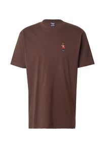 Iriedaily T-Shirt 'Nutcrax' Herren, dunkelbraun / hellgrün / rot / schwarz, Größe L