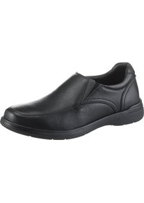 Herren Slipper mit Leder-Wechselfussbett schwarz