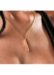 Holzkern Halsketten Damen Gold und Koa