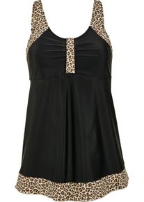 feel good Damen Tankini-Top schwarz-champagner-bedruckt