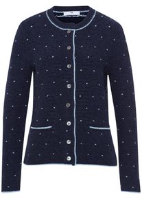 Peter Hahn - Strickjacke mit Rundhals-Ausschnitt, multicolor, Gr. 50, Schurwolle