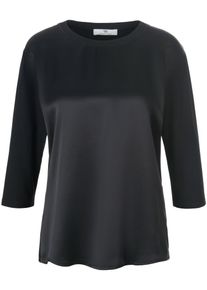 Peter Hahn - Blusen-Shirt mit Seide, schwarz, Gr. 46, Viskose