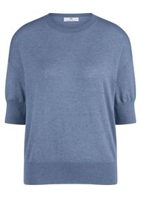 Peter Hahn - Rundhals-Pullover, blau, Gr. 38, Baumwolle