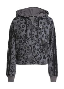 adidas Sportswear Sportsweatjacke Damen, grau / anthrazit / basaltgrau / schwarz, Gr&ouml;&szlig;e XL/XXL