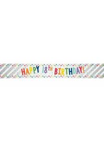 Amscan Joyeux 18e anniversaire Foil Banner 2.7m