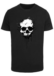 Mister Tee, Hommes T-Shirt 'Artsy Skull', noir / blanc
