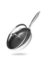 Reishunger Edelstahlpfanne Ø 28cm | Antihaftbeschichtung | Wabenmuster