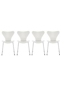 Siebener / Serie Stuhl 3107 Esche 4-er Set Fritz Hansen