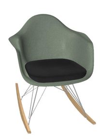 Eames Fiberglass Arm Rocking Chair RAR Schaukelstuhl mit Sitzpolster Vitra