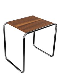 B 9 b Beistelltisch NUSSBAUM MASSIV GEÖLT / CHROM Thonet EINZELSTÜCK
