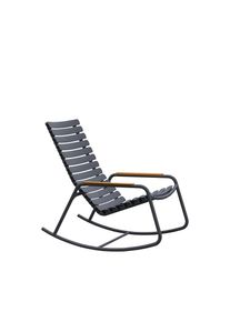 ReClips Outdoor Rocking Chair Schaukelstuhl Houe Bambus​ Armlehnen Grau