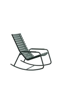 ReClips Outdoor Rocking Chair Schaukelstuhl Houe Aluminium Armlehnen Olivengr&uuml;n