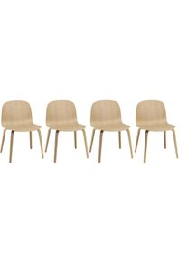 Aktion Visu Chair Wood Base Stuhl 4-er Set muuto EINZELST&Uuml;CK